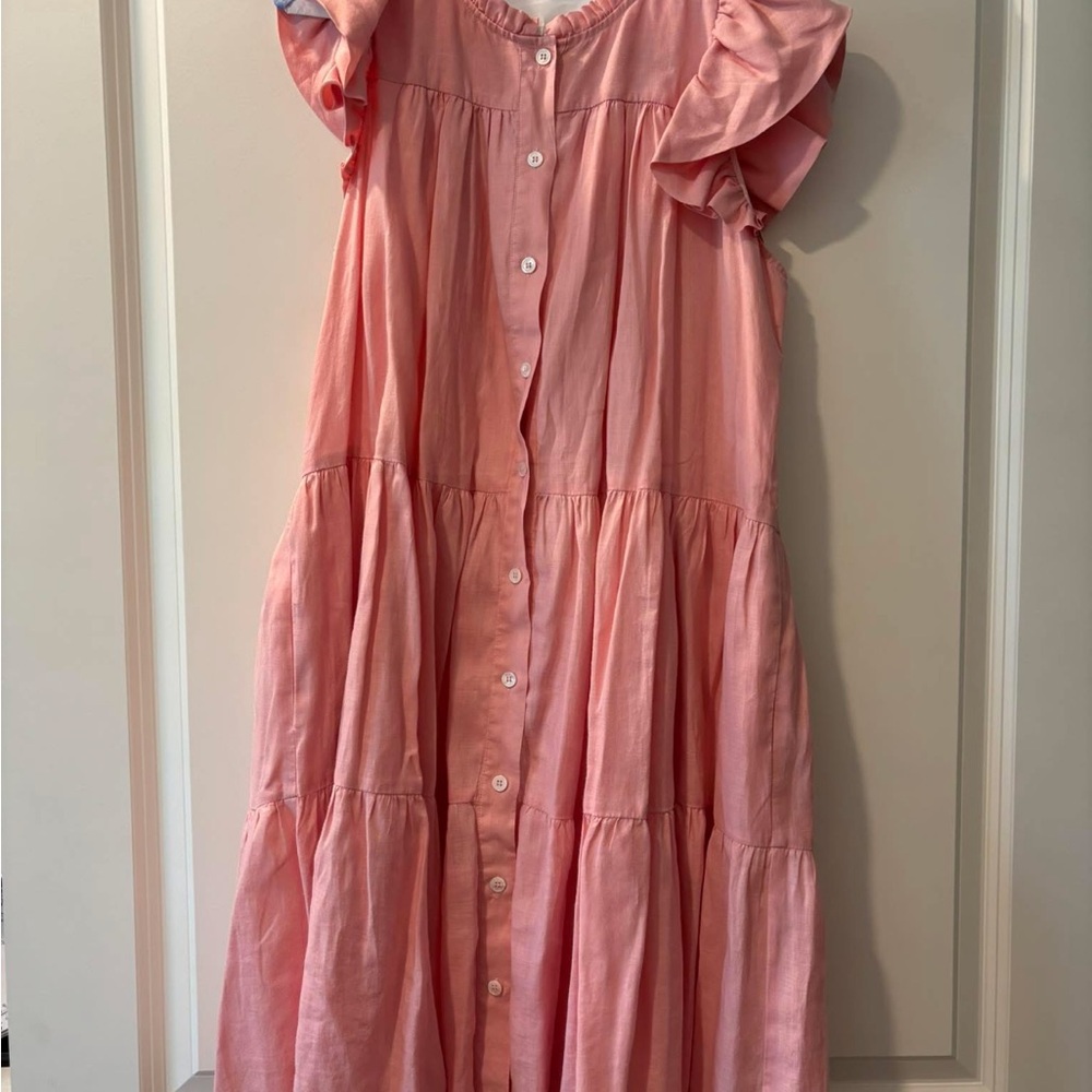 Sea New York Pink Ruffle Sleeve Dress